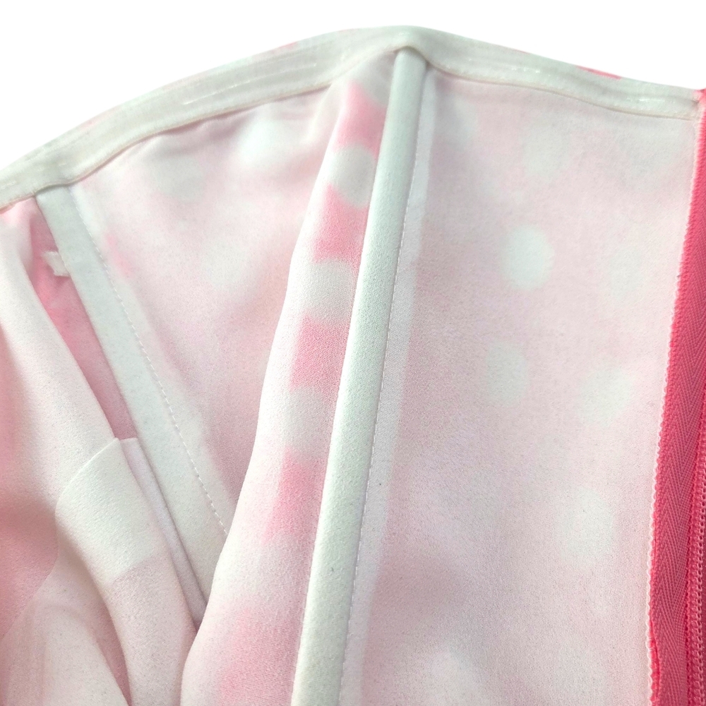 Vineyard Vines 100% Silk Halter Dress Womens 2 Pink White A-line Preppy Feminine - Picture 6 of 12